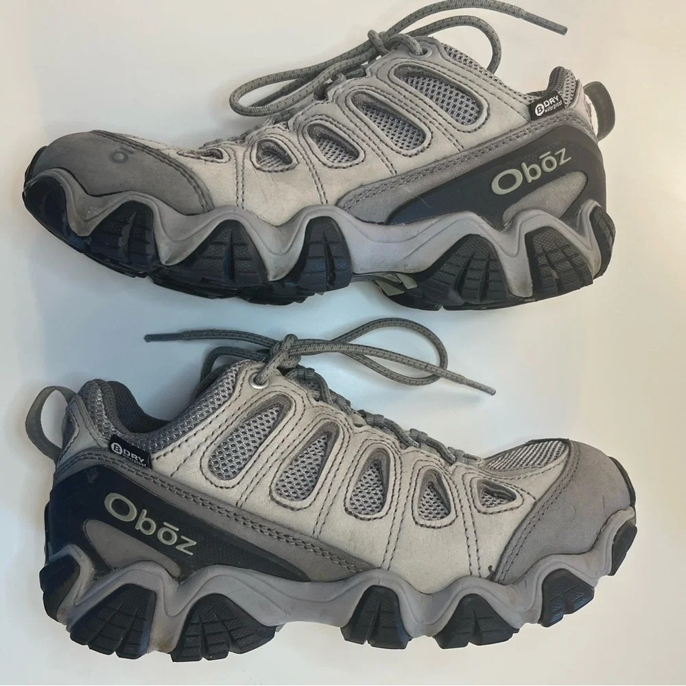 Oboz Sawtooth II Low Women's Hiking Shoes Size 7 Gray Lace Up